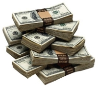 Pile of money - overseas money transfer