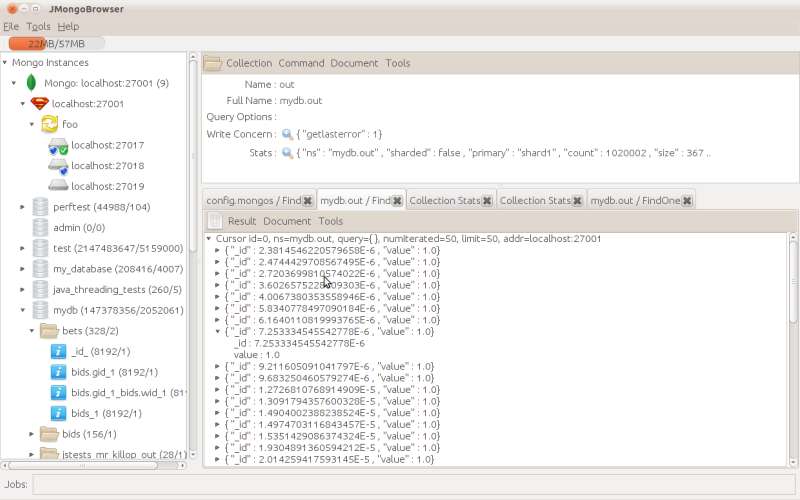 JMongoBrowser - MongoDB GUI admin tool.