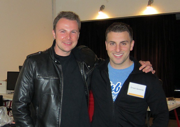 Ernest Semerda with Brian Chesky circa 2010 — Founder of Airbnb @ AirBnB headquarters in SF